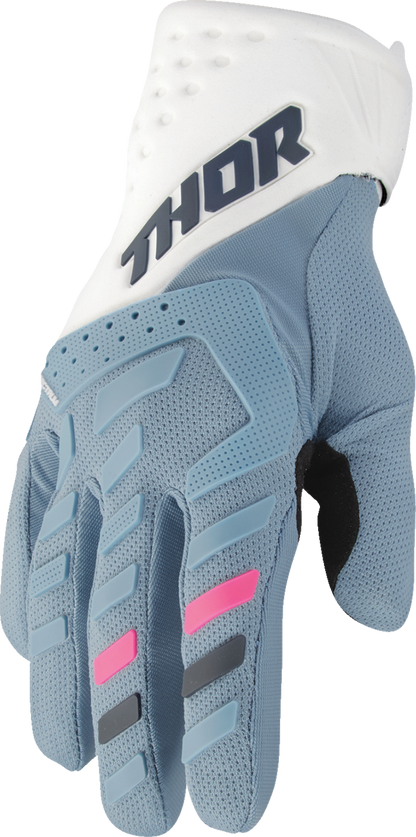 THOR Women's Spectrum Gloves - Starlight Blue/White - Medium 3331-0265