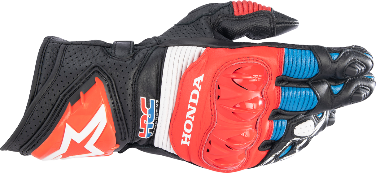 Guantes ALPINESTARS Honda GP Pro R3 - Negro/Rojo brillante/Azul - Pequeño 3556223-1317-S 