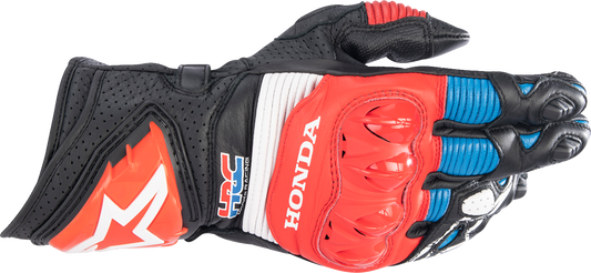 ALPINESTARS Honda GP Pro R3 Gloves - Black/Bright Red/Blue - Small 3556223-1317-S