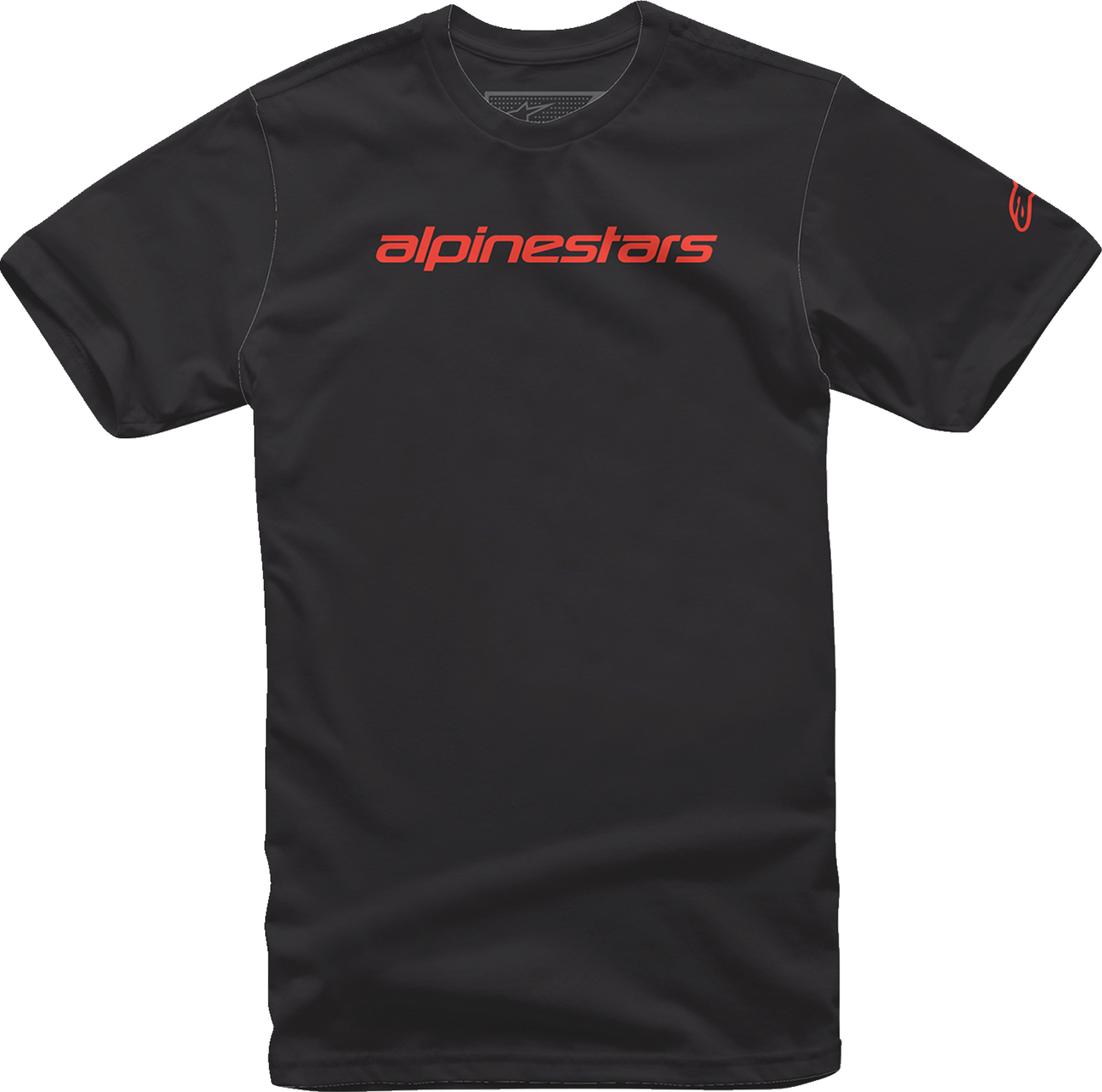 Camiseta ALPINESTARS Linear Wordmark - Negro/Rojo cálido - 2XL 12127202015232X 