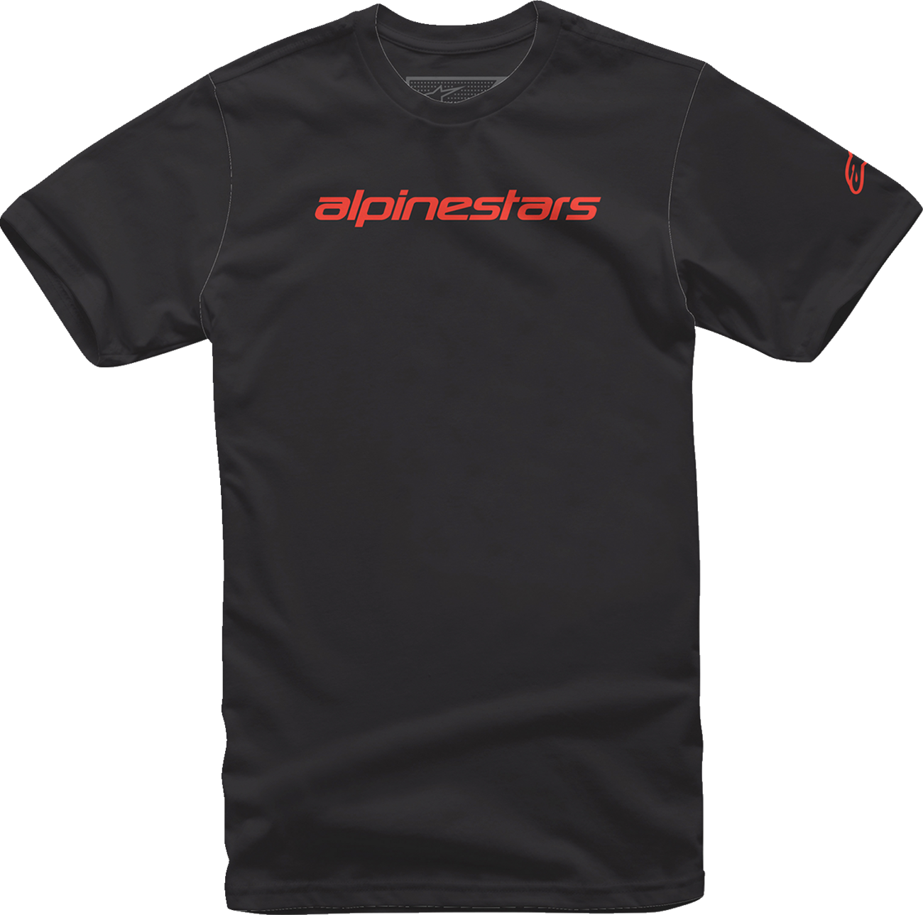 ALPINESTARS Linear Wordmark T-Shirt - Black/Warm Red - 2XL 12127202015232X