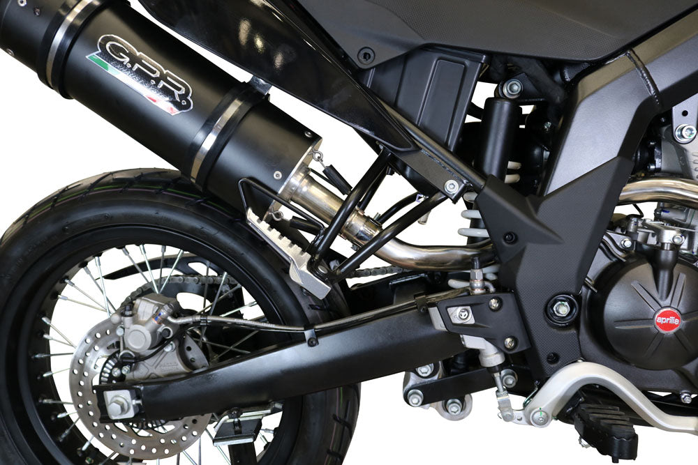 GPR Exhaust for Aprilia Rx 125 2018-2020, Furore Evo4 Nero, Slip-on Exhaust Including Removable DB Killer and Link Pipe  E4.A.72.FNE4