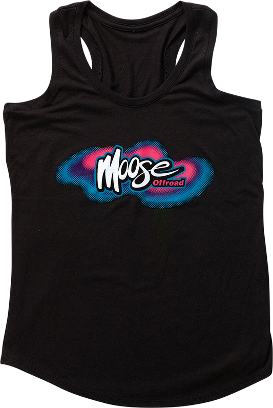 MOOSE RACING Women's Retro Tank T-Shirt - Black - Large 3031-4030