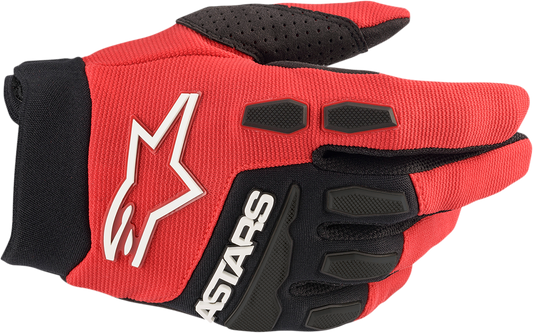 ALPINESTARS Youth Full Bore Gloves - Bright Red/Black - Medium 3543622-3031-M