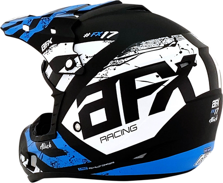 AFX FX-17 Helmet - Attack - Matte Blue/Black - Small 0110-7161