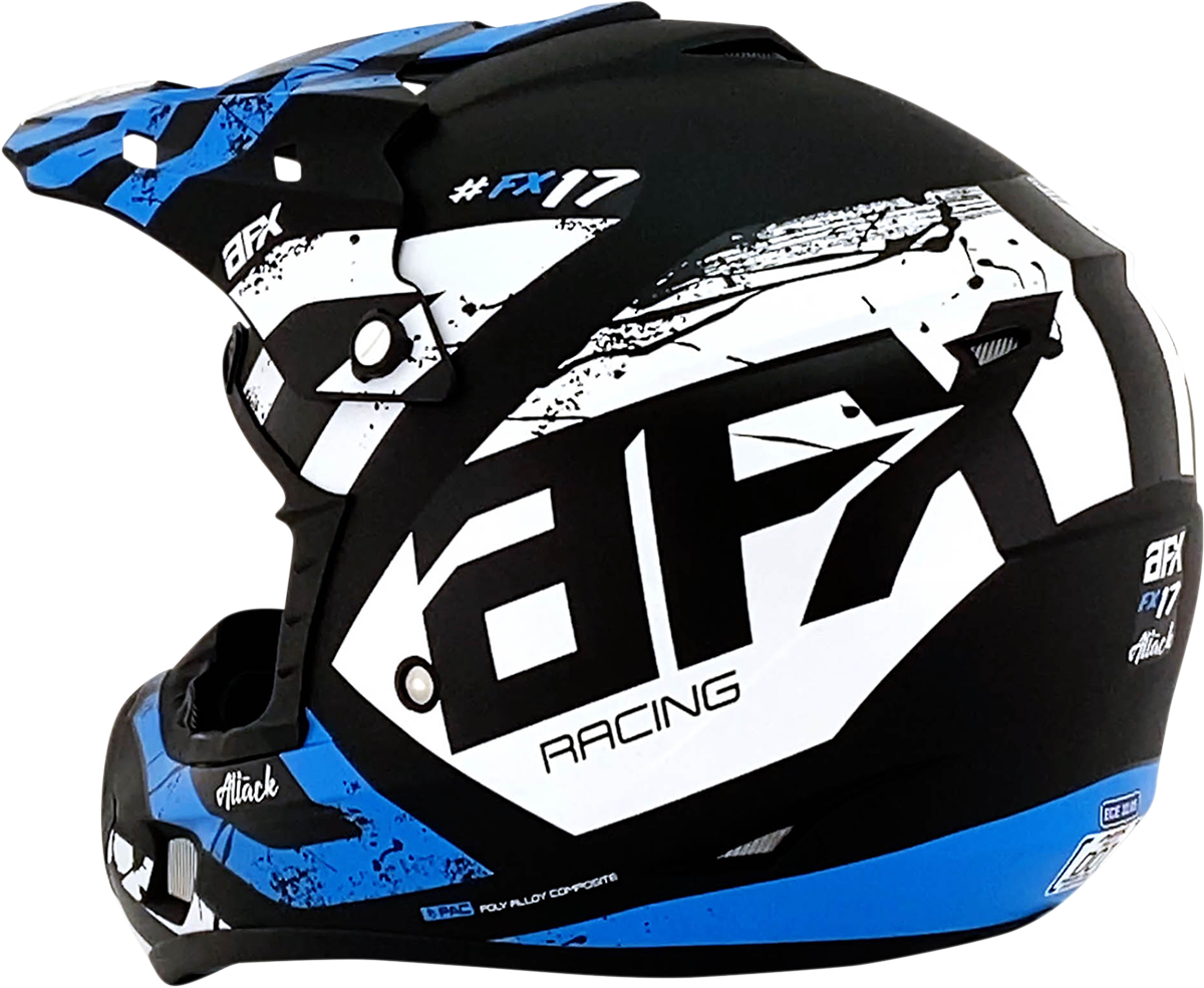 AFX FX-17 Helmet - Attack - Matte Blue/Black - XS 0110-7160