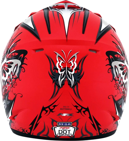 AFX FX-17 Helmet - Butterfly - Matte Ferrari Red - XL 0110-7120