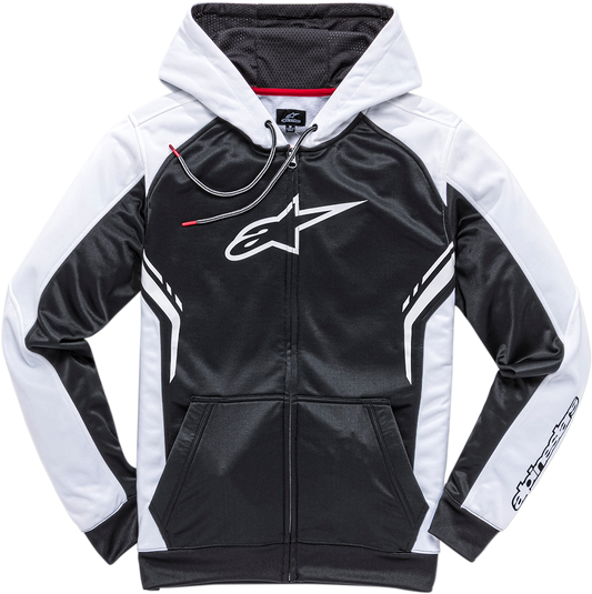 ALPINESTARS Strike Zip Hoodie - Black/White - Large 101953102-1020L