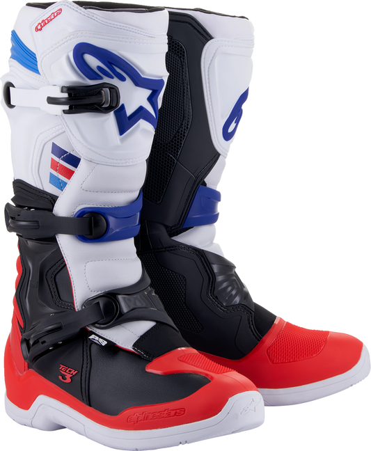 ALPINESTARS Tech 3 Boots - White/Red/Black - US 7 2013018-2307-7