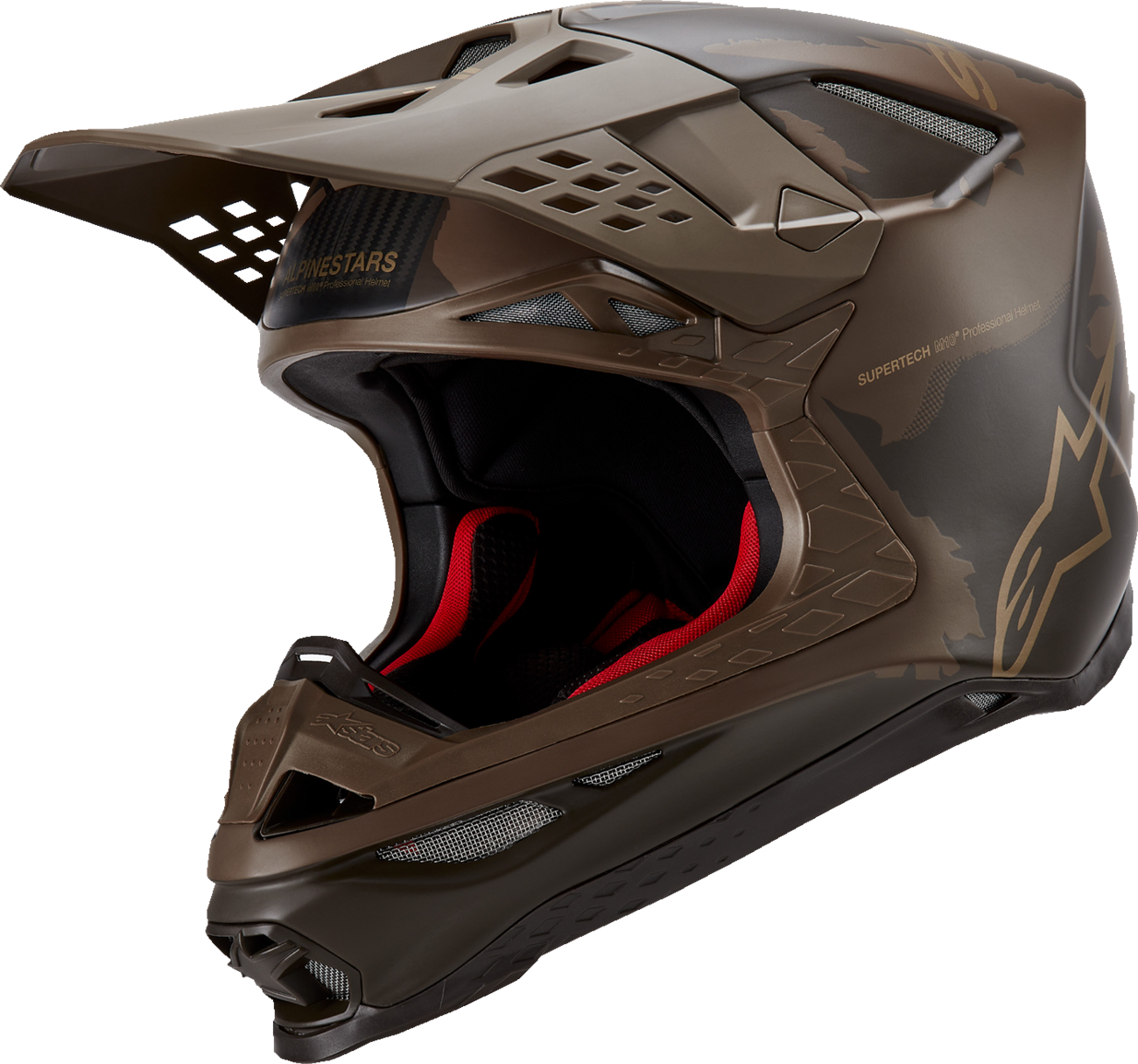 Casco ALPINESTARS Supertech M10 - Squad - MIPS - Marrón oscuro/Oro - Pequeño 8302823-839-SM 