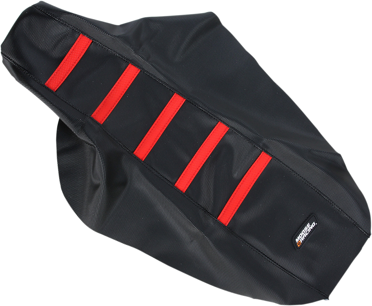 MOOSE RACING Ribbed Seat Cover - Black Cover/Red Ribs - Honda CR8096-331RT