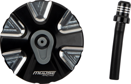 MOOSE RACING Gas Cap - Aluminum - Black T03-5111BK