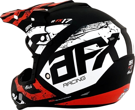 AFX FX-17 Helmet - Attack - Matte Black/Red - 4XL 0110-7640