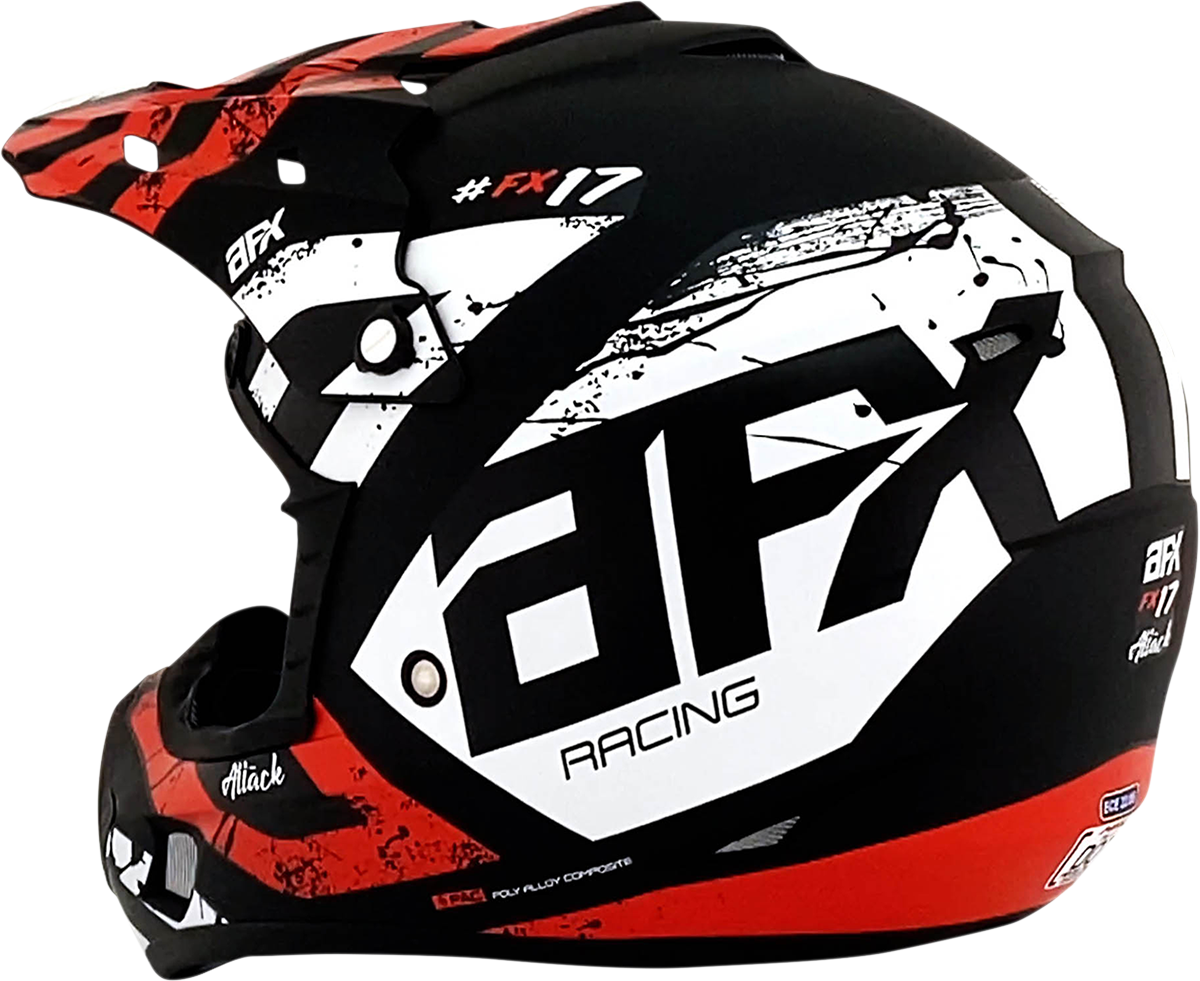 Casco AFX FX-17 - Attack - Negro mate/Rojo - 2XL 0110-7153 