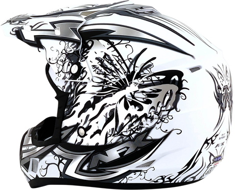 AFX FX-17 Helmet - Butterfly - Matte White - Large 0110-7129