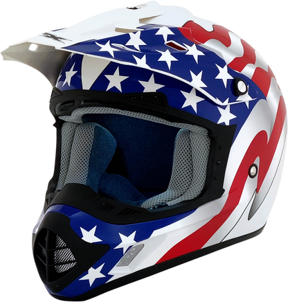 AFX FX-17 Helmet - Flag - White - Large 0110-2377