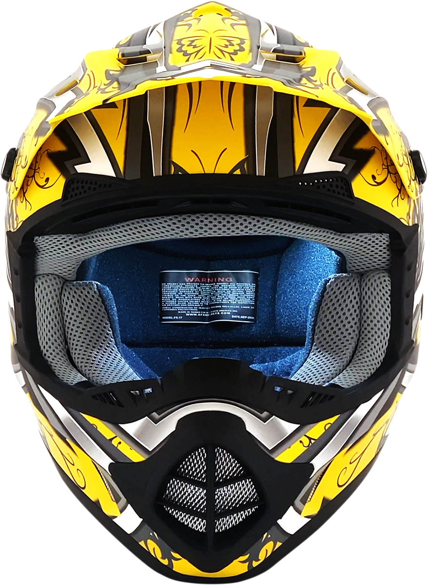 AFX FX-17Y Helmet - Butterfly - Matte Yellow - Medium 0111-1394