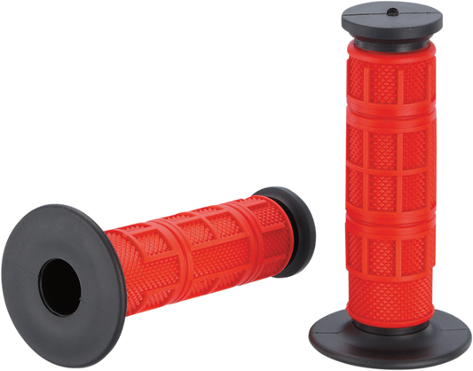 MOOSE RACING Grips - Qualifier - Full Waffle - Red MG-11-RBM