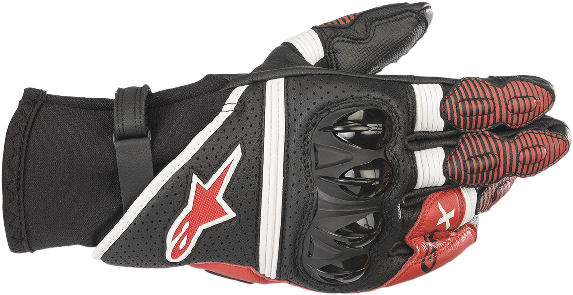 ALPINESTARS GPX V2 Gloves - Black/White/Bright Red - XL 3567219-1304-XL