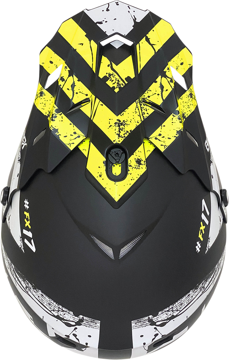 AFX FX-17Y Helmet - Attack - Matte Black/Hi-Vis Yellow - Small 0111-1414