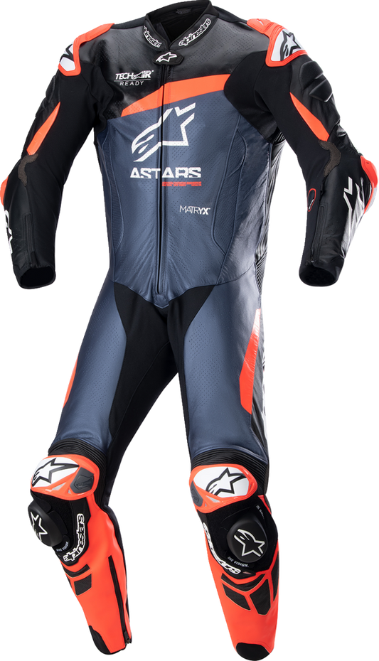 ALPINESTARS GP Plus v4 Leather Suit - Black/Red Fluo/Blue - US 46 / EU 56 3150523135756
