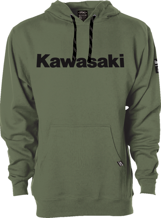 FACTORY EFFEX Kawasaki Squad Pullover Hoodie - Army Green - XL 26-88106