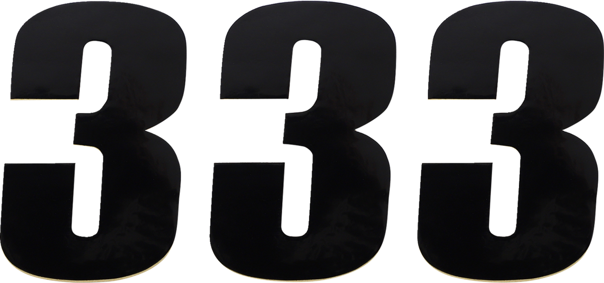 MOOSE RACING Race Number 3 - Black - 4.5" 80013