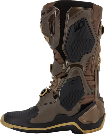 ALPINESTARS Limited Edition Squad '23 Tech 10 Boots - Brown/Gold - US 10 2010020-839-10