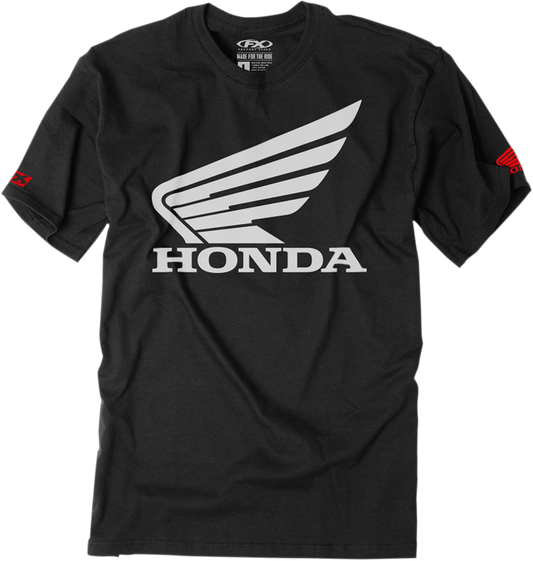 FACTORY EFFEX Camiseta Honda Big Wing para jóvenes - Negro - Grande 21-83324 