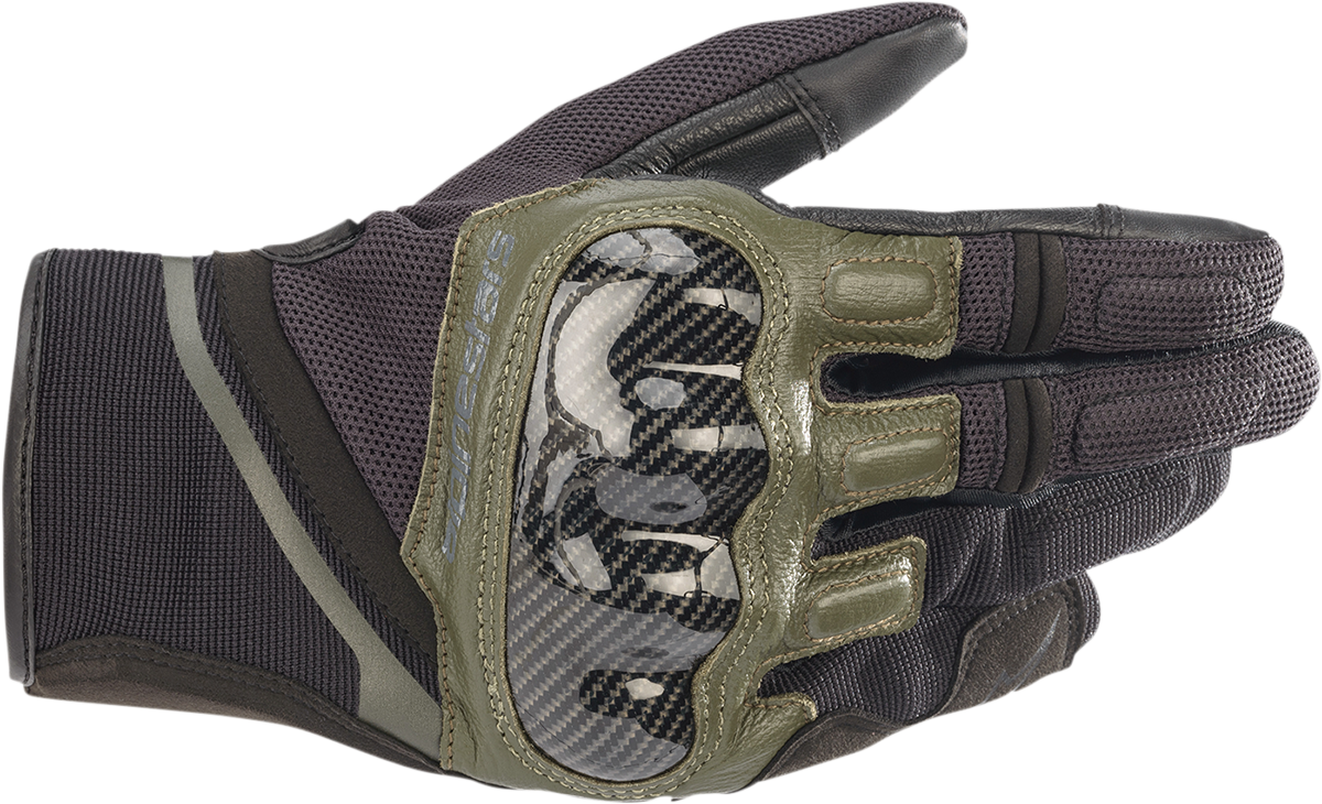 Guantes ALPINESTARS Chrome - Negro/Bosque - Pequeños 3568721-1681-S