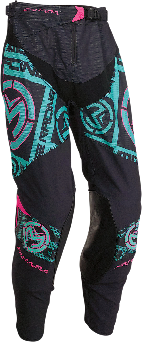 MOOSE RACING Sahara Pants - Black/Teal/Pink - 30 2901-9920