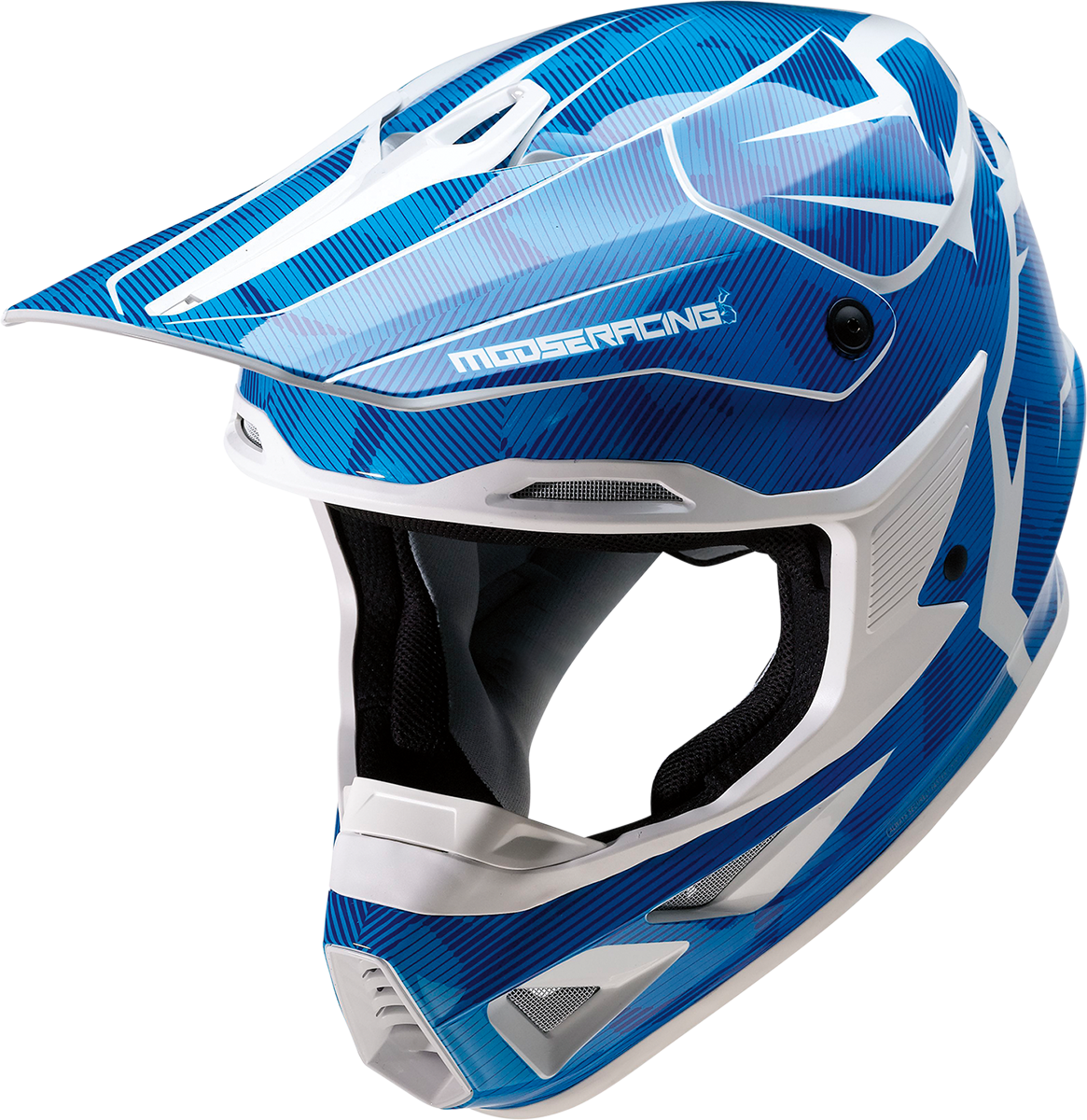 MOOSE RACING F.I. Helmet - Agroid Camo - MIPS® - Blue/White - Medium 0110-7768