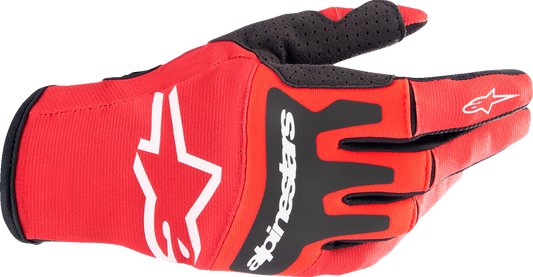 Guantes ALPINESTARS Techstar - Rojo cálido/Negro - Pequeño 3561023-3110-S 