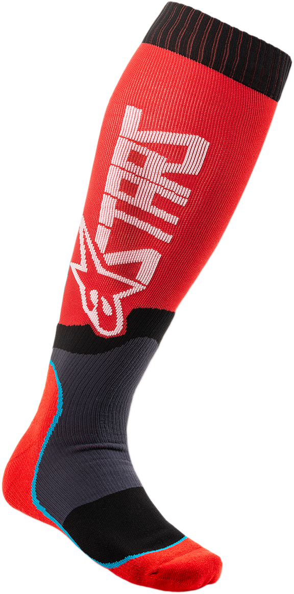 ALPINESTARS MX Plus 2 Socks - Red/White - Large/2XL 4701920-32-L2X
