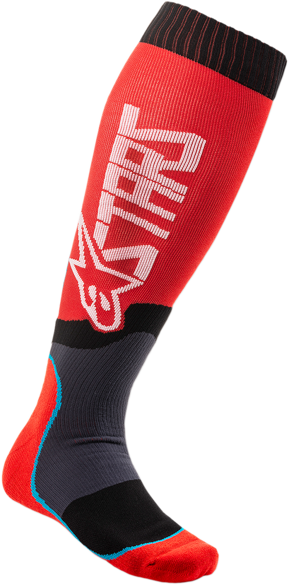 ALPINESTARS MX Plus 2 Socks - Red/White - Small/Medium 4701920-32-SM