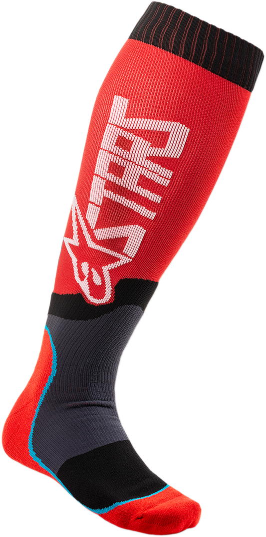 ALPINESTARS MX Plus 2 Socks - Red/White - Small/Medium 4701920-32-SM