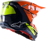 Casco ALPINESTARS Supertech M8 - Fábrica - Azul/Naranja/Amarillo - Mediano 8302922-7445-MD 