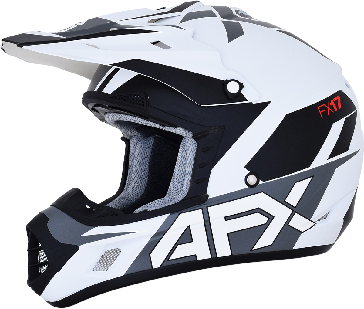 AFX FX-17 Helmet - Aced - Matte White/White - Medium 0110-6495