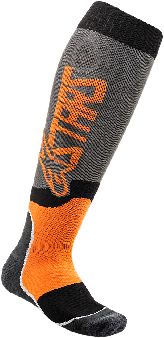 ALPINESTARS MX Plus 2 Socks - Gray/Orange - Large/2XL 4701920-9040L2X