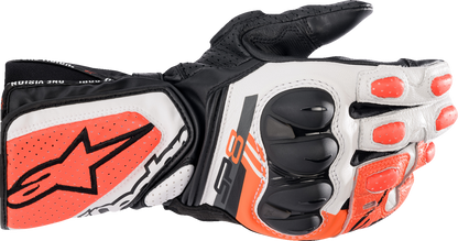 ALPINESTARS SP-8 V3 Gloves - Black/White/Fluo Red - Medium 3558321-1231-M