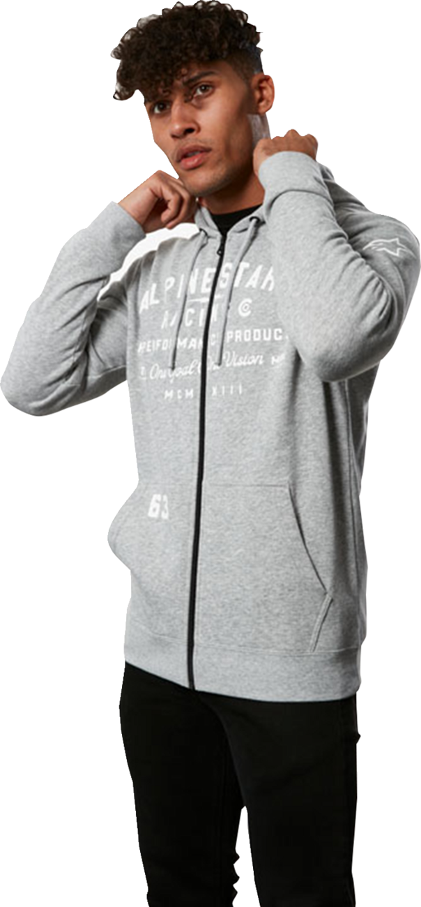 Sudadera con capucha ALPINESTARS Profile - Gris jaspeado - Grande 1233534001026L