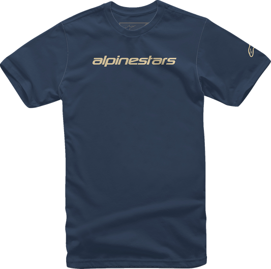 ALPINESTARS Linear Wordmark T-Shirt - Navy/Stone - 2XL 12127202071282X