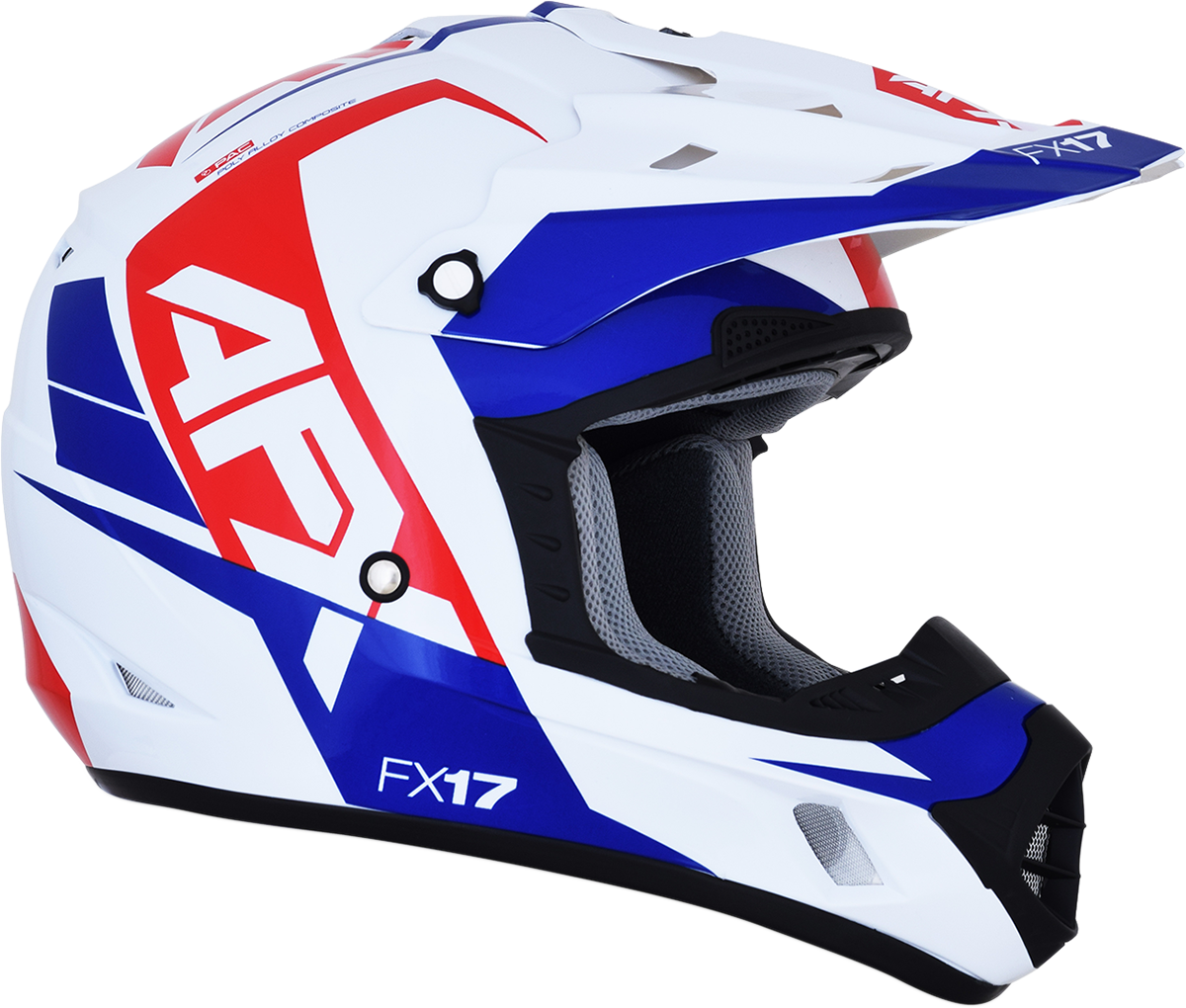 AFX FX-17 Helmet - Aced - Red/White/Blue - Large 0110-6481