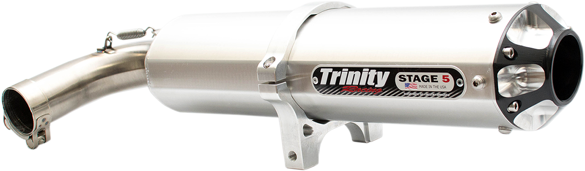 TRINITY RACING Stage 5 Slip-On Muffler - Aluminum  YXZ 1000R  2016-2023 TR-4158S