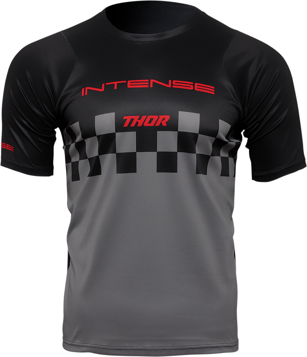 THOR Intense Chex Jersey - Black/Gray - Small 5120-0145