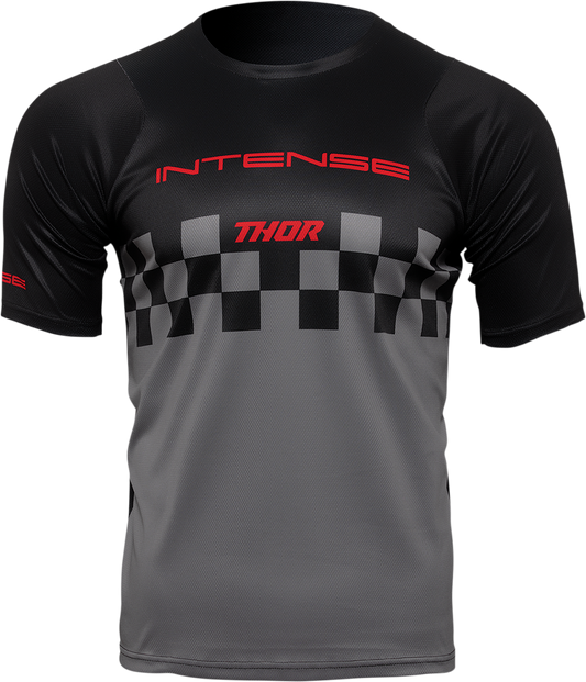 THOR Intense Chex Jersey - Black/Gray - Small 5120-0145