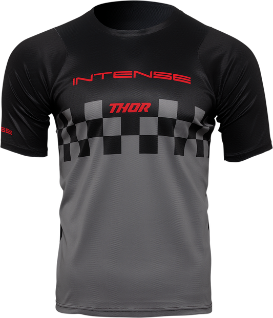 THOR Intense Chex Jersey - Black/Gray - Medium 5120-0146