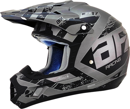 AFX FX-17Y Helmet - Attack - Frost Gray/Matte Black - Large 0111-1398