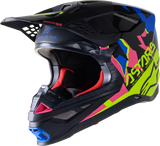 ALPINESTARS Supertech M8 Helmet - Echo - MIPS® - Black/Blue/Yellow/Pink - XL 8302621-1759-XL