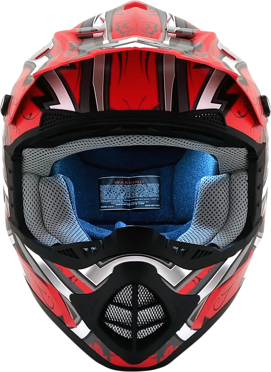 AFX FX-17Y Helmet - Butterfly - Matte Ferrari Red - Small 0111-1384